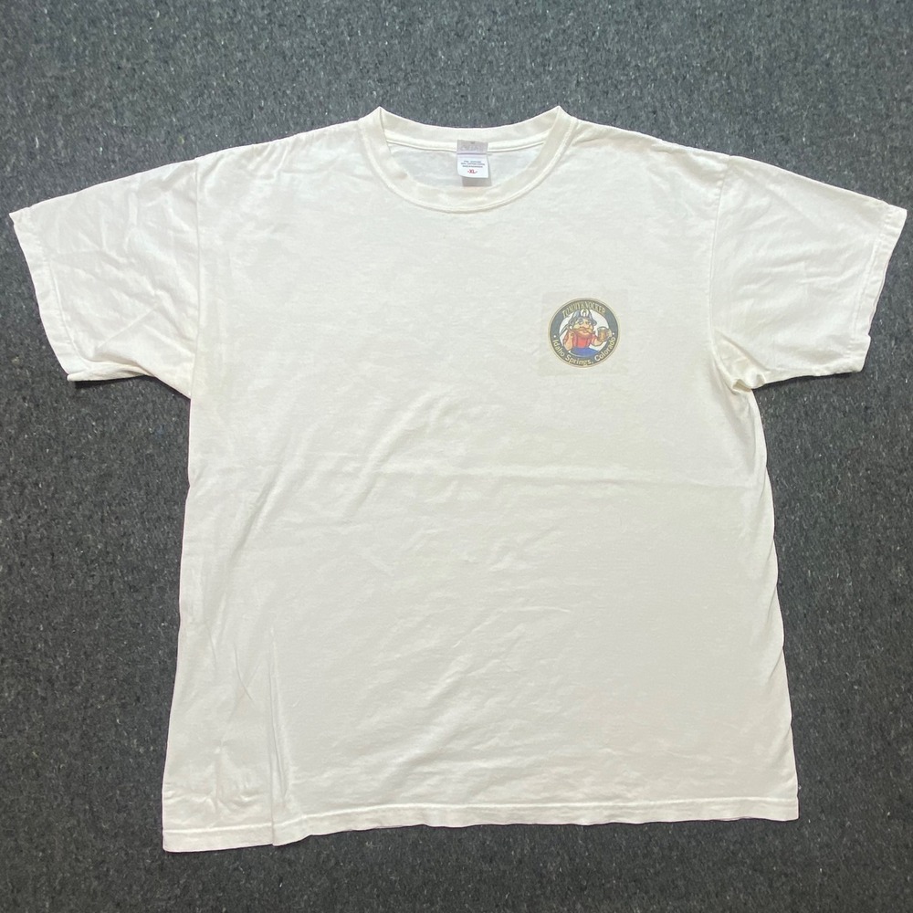 Anvil Tommyknocker Brewery T Shirt XL Mens White Alpine Glacier Lager Colorado